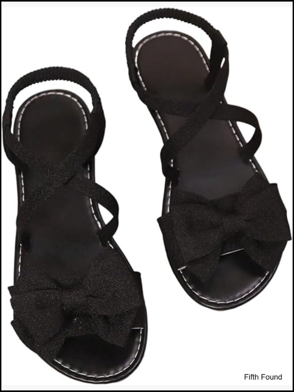 Strappy Flat Sandals with Bow Ankle Strap Dressy Open Toe Summer Shoes